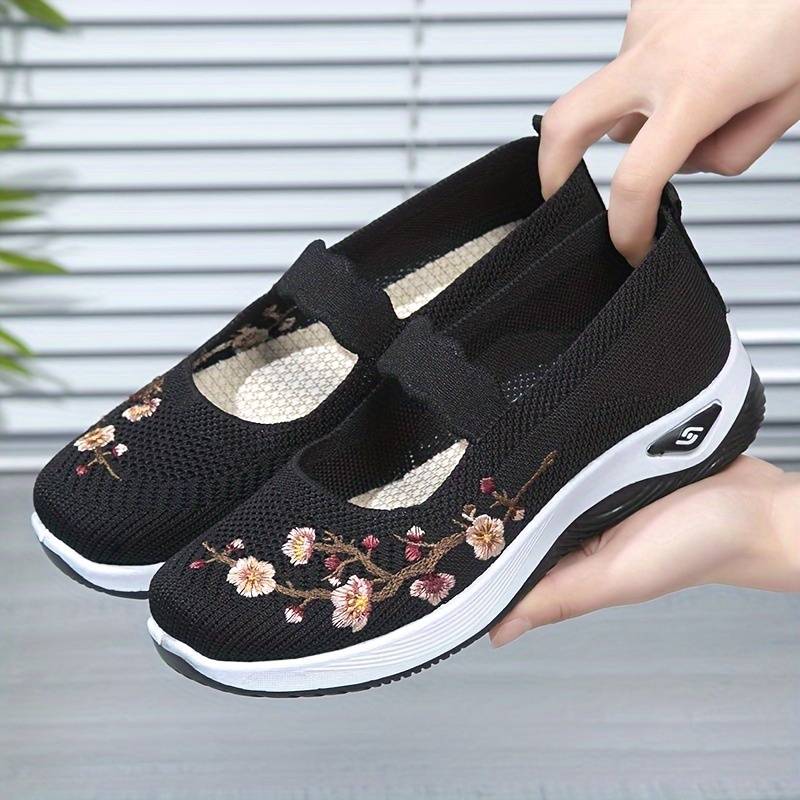 Luna - Orthopedische Bloemen Rode Sneakers