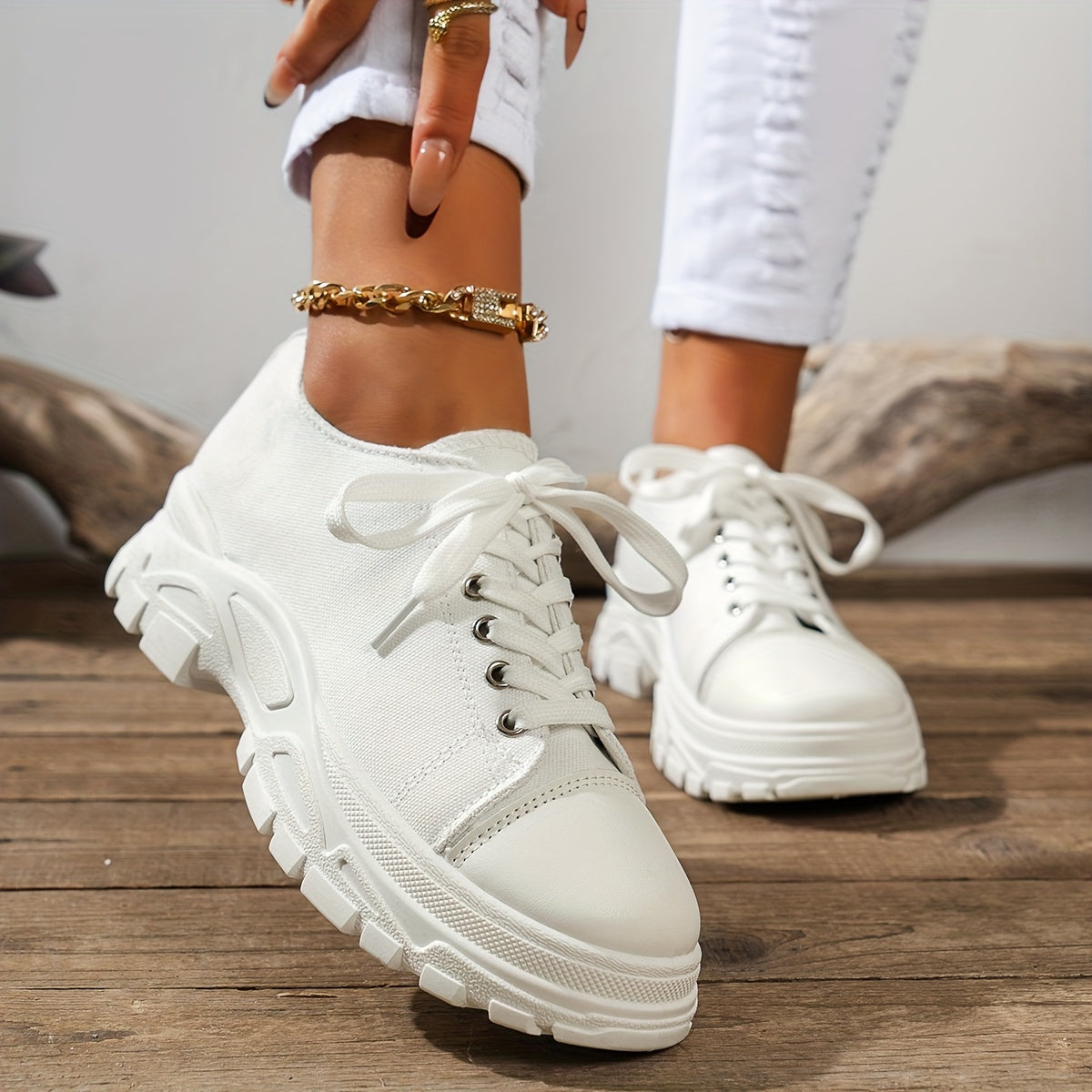 Orthopedische Zwart-Witte Sneakers - Eliza