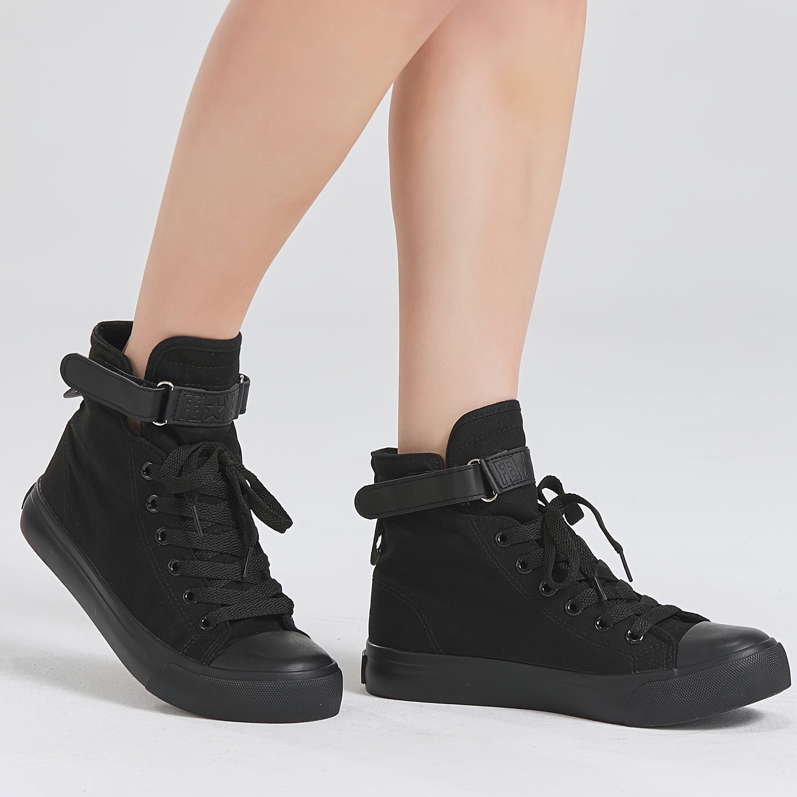 Orthopedische Zwarte Hoge Sneakers - Emma