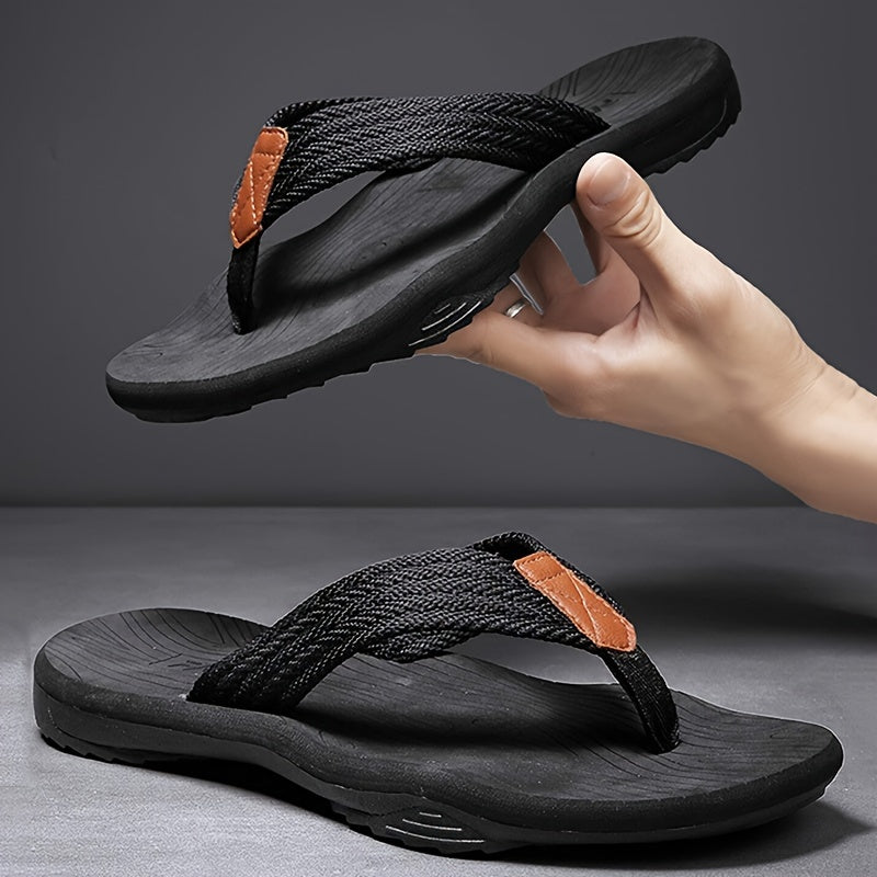 Orthopedische Zwarte Herenteenslippers - Vincent