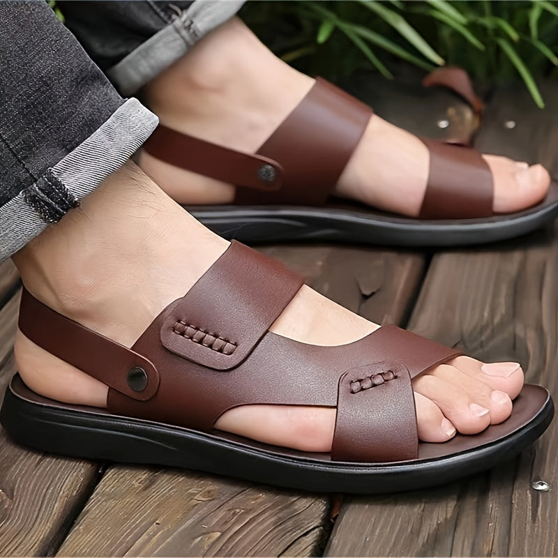 Orthopedische zwarte designer herensandalen - Felix