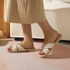 Orthopedische Beige Geweven Slippers - Julia