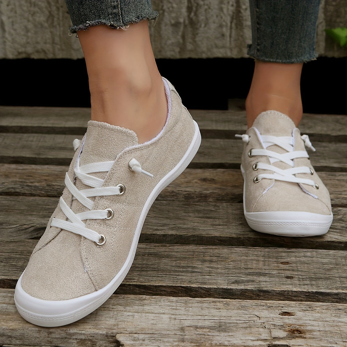 Orthopedische Beige Sneakers - Laura