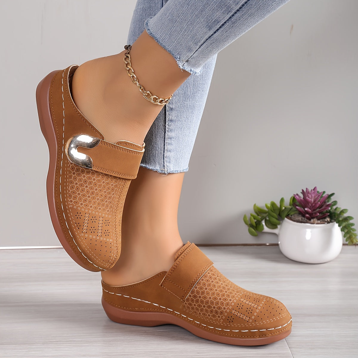 Orthopedische Comfortabele Zwarte Pantoffels - Lena