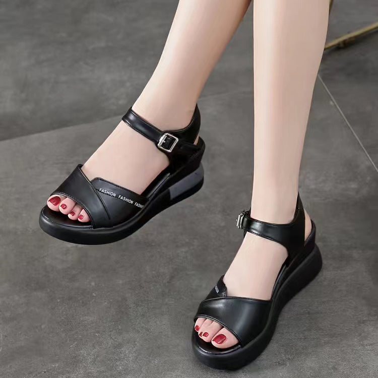 Orthopedische Zwarte Sandalen - Julia