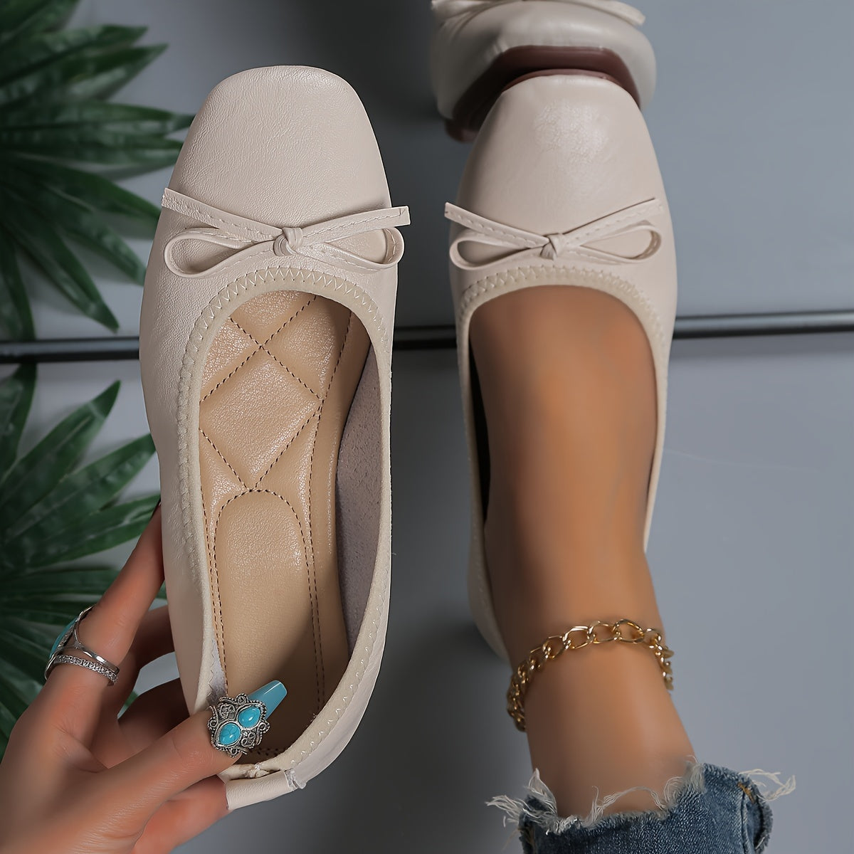 Orthopedische Zwarte Flats met Strik - Sofia