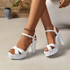 Orthopedische Witte Platform Sandalen - Laura