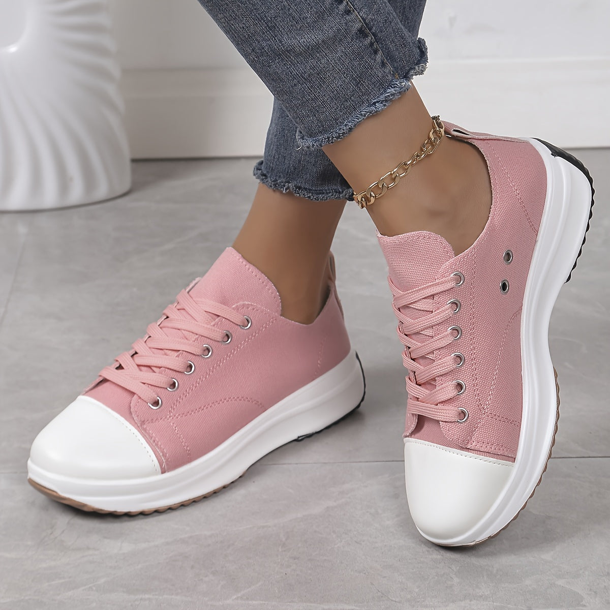 Orthopedische Zwart-Witte Sneakers - Lisa