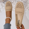 Mia - Orthopedische Beige Gehaakte Loafers