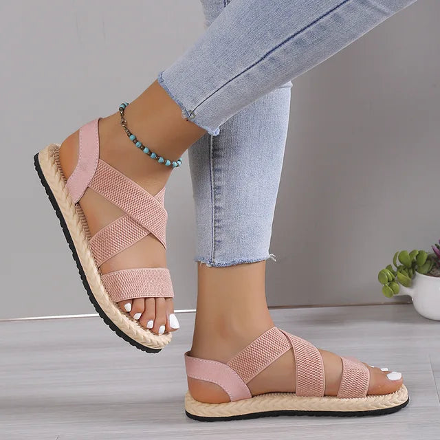 Eva - Orthopedische Beige Comfort Sandalen