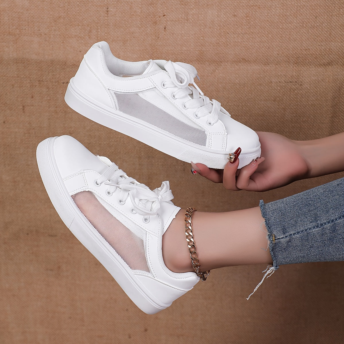 Orthopedic White Sneakers - Julia