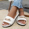 Orthopedische Witte Slippers met Gouden Details - Sofia