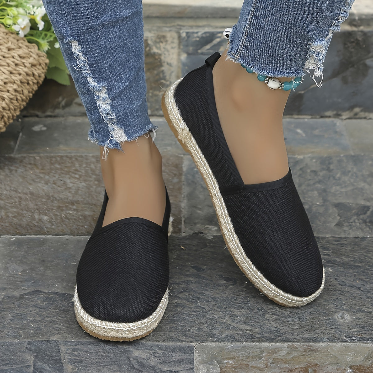 Orthopedische Zwarte Espadrilles - Emma