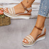 Orthopedische Beige Sandalen met Versiering - Lena