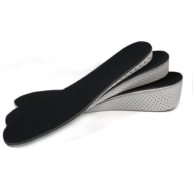 Nico - Orthopedische Verhogende Inlegzolen, Ademend Memory Foam, Zwart-Wit