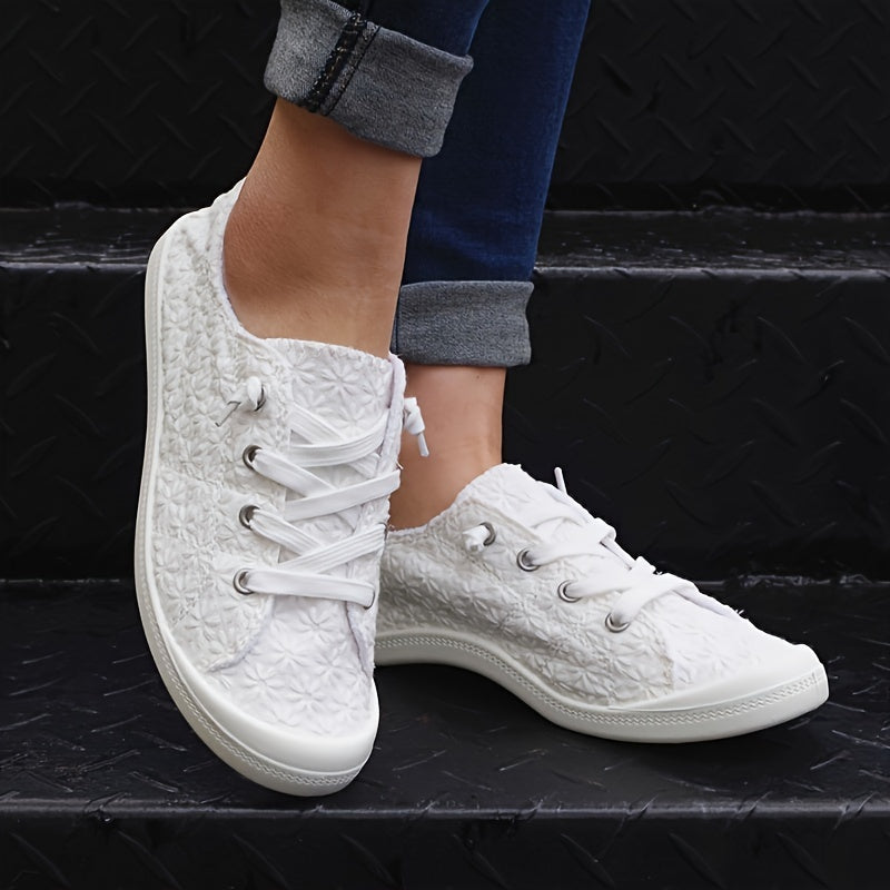 Orthopedische Witte Kant Sneakers - Lisa