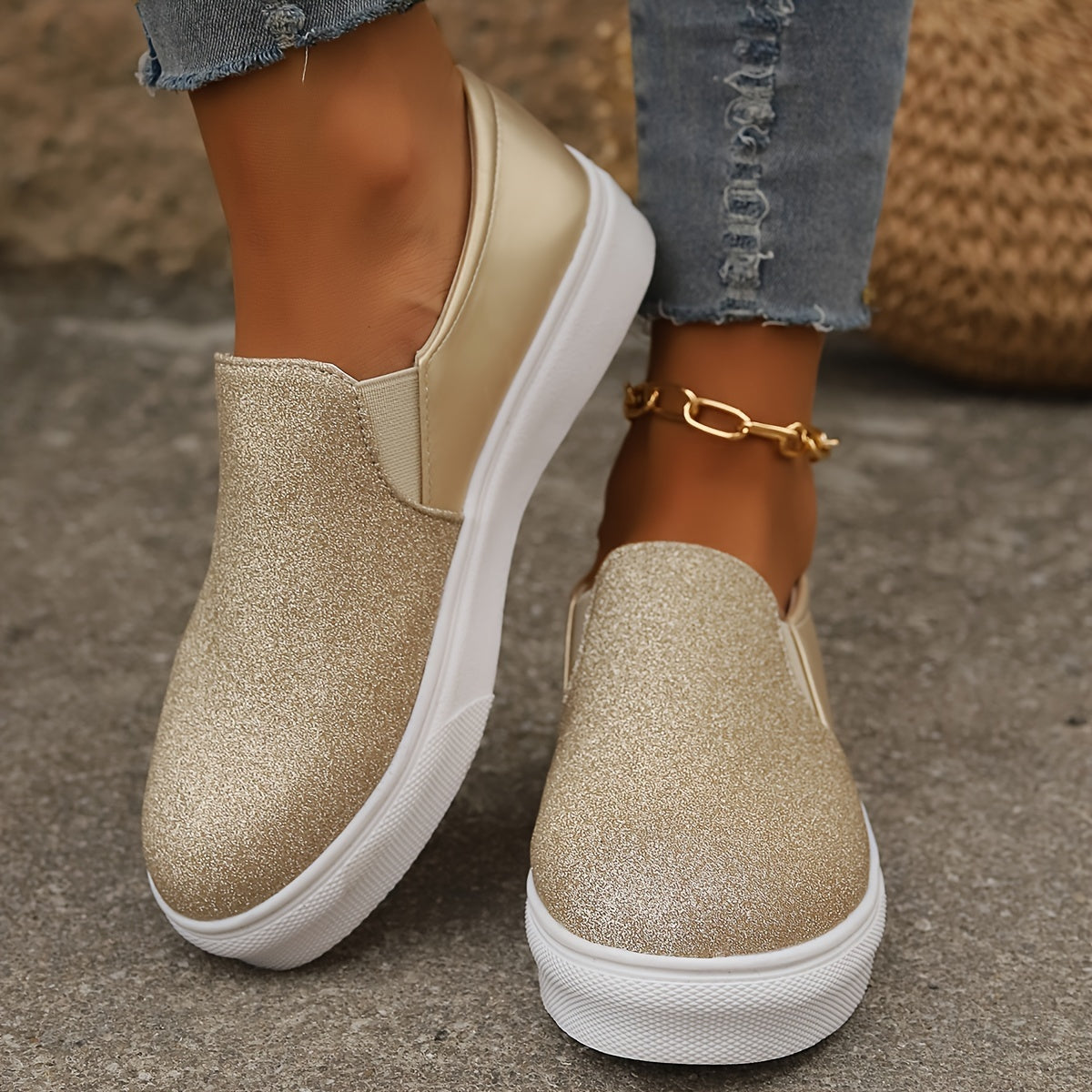 Orthopedische Gouden Loafers - Maria