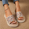 Orthopedische Linnen Bruine Slippers - Maria