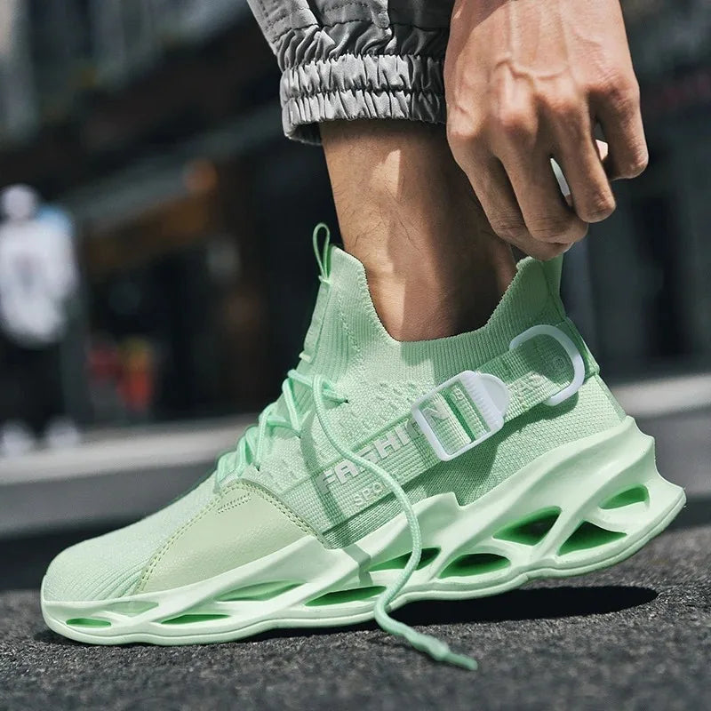 Finn - Orthopedische Neon Groene Mode Sneakers