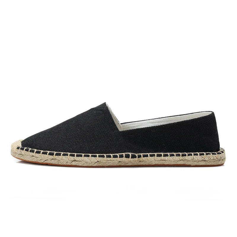 Luca - Orthopedische Zwarte Canvas Espadrilles