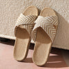 Orthopedische Beige Geweven Slippers - Julia