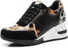 Stijlvolle comfort sneakers met ademend vermogen & metallic accenten