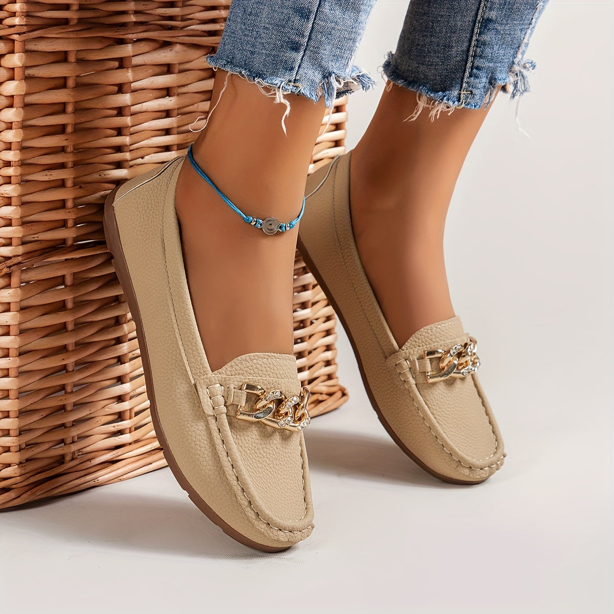 Orthopedische Khaki Loafers - Anna