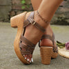 Orthopedische Zwart Wedge Sandalen - Claudia