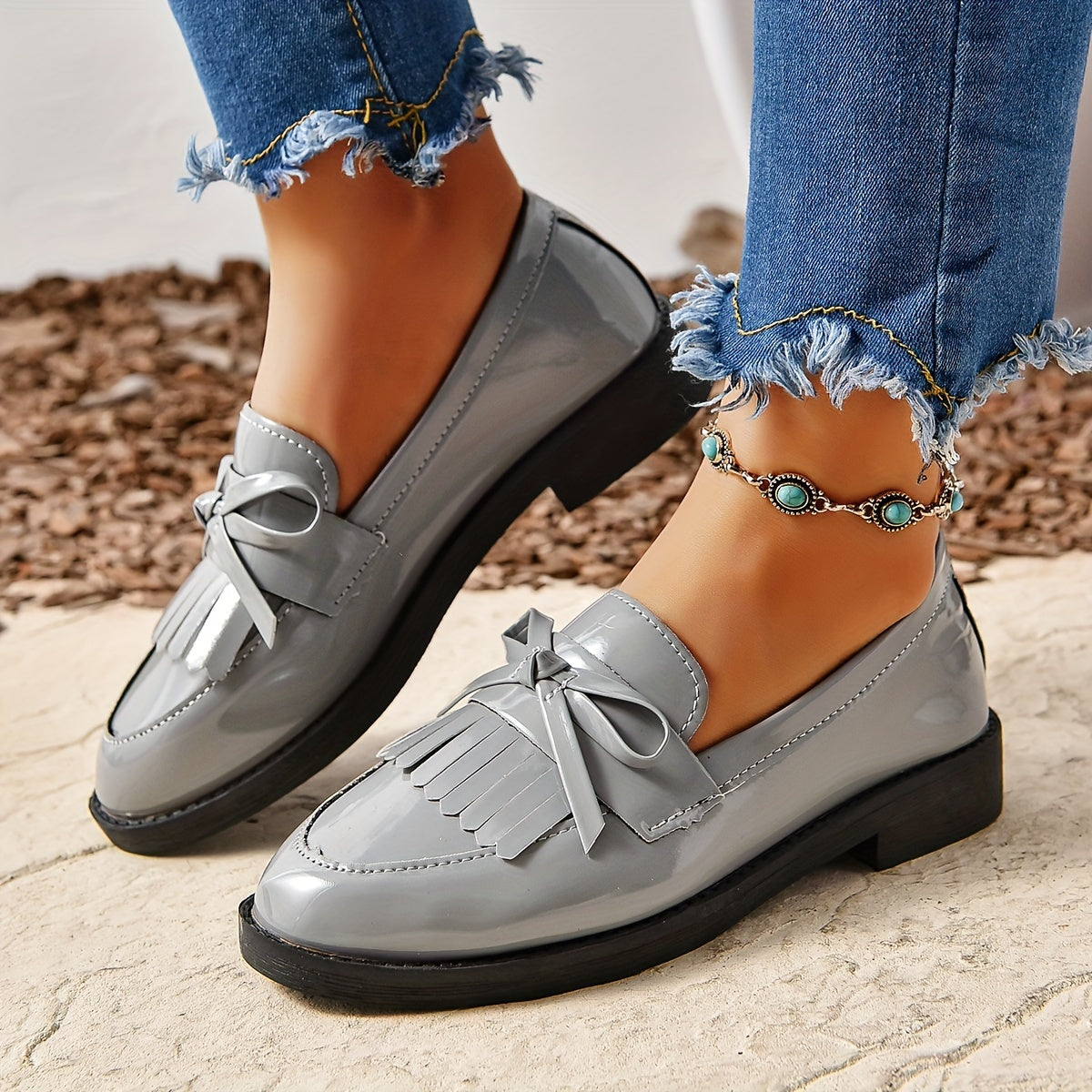 Orthopedische Zwarte Lak Loafers - Anna