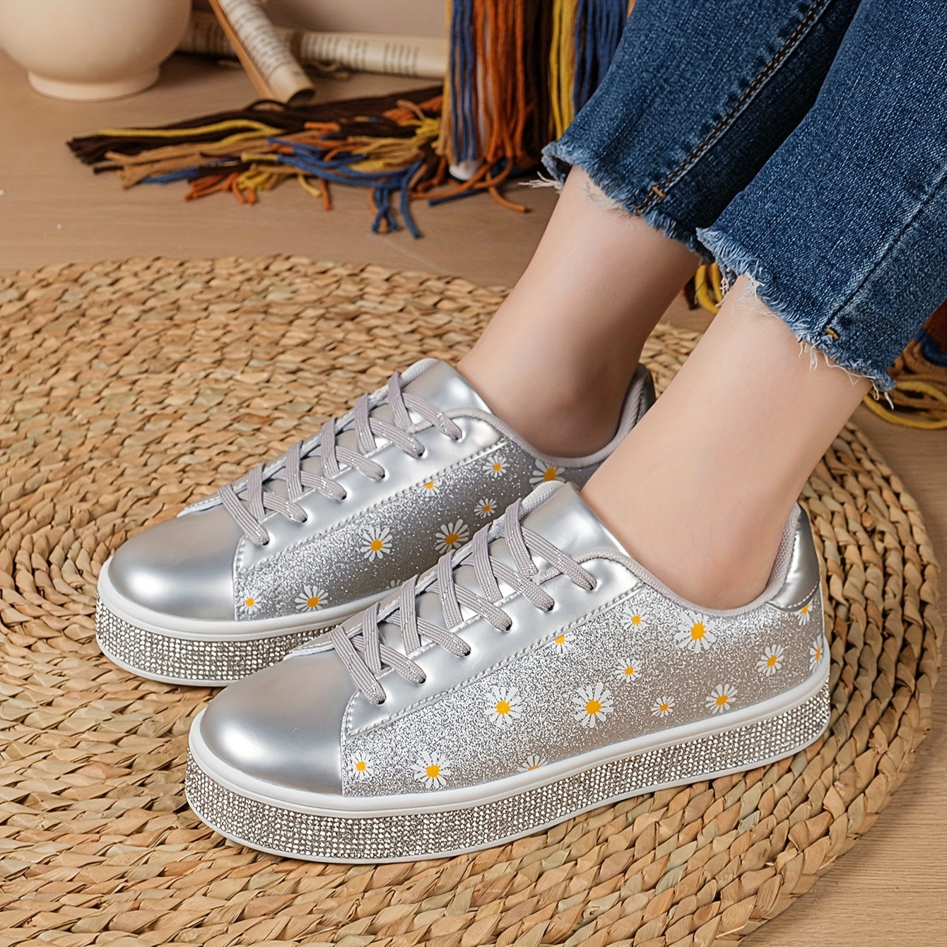 Orthopedische Gouden Daisy Sneakers - Laura