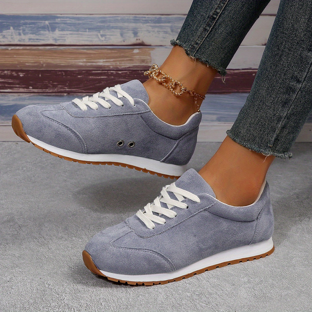 Orthopedische Blauwgrijze Sneakers - Anna