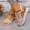 Orthopedische Beige Sandalen met Versiering - Lena