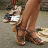 Orthopedische Zwart Wedge Sandalen - Claudia