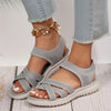 Orthopedische Zwarte Sandalen met Elastische Banden - Claudia