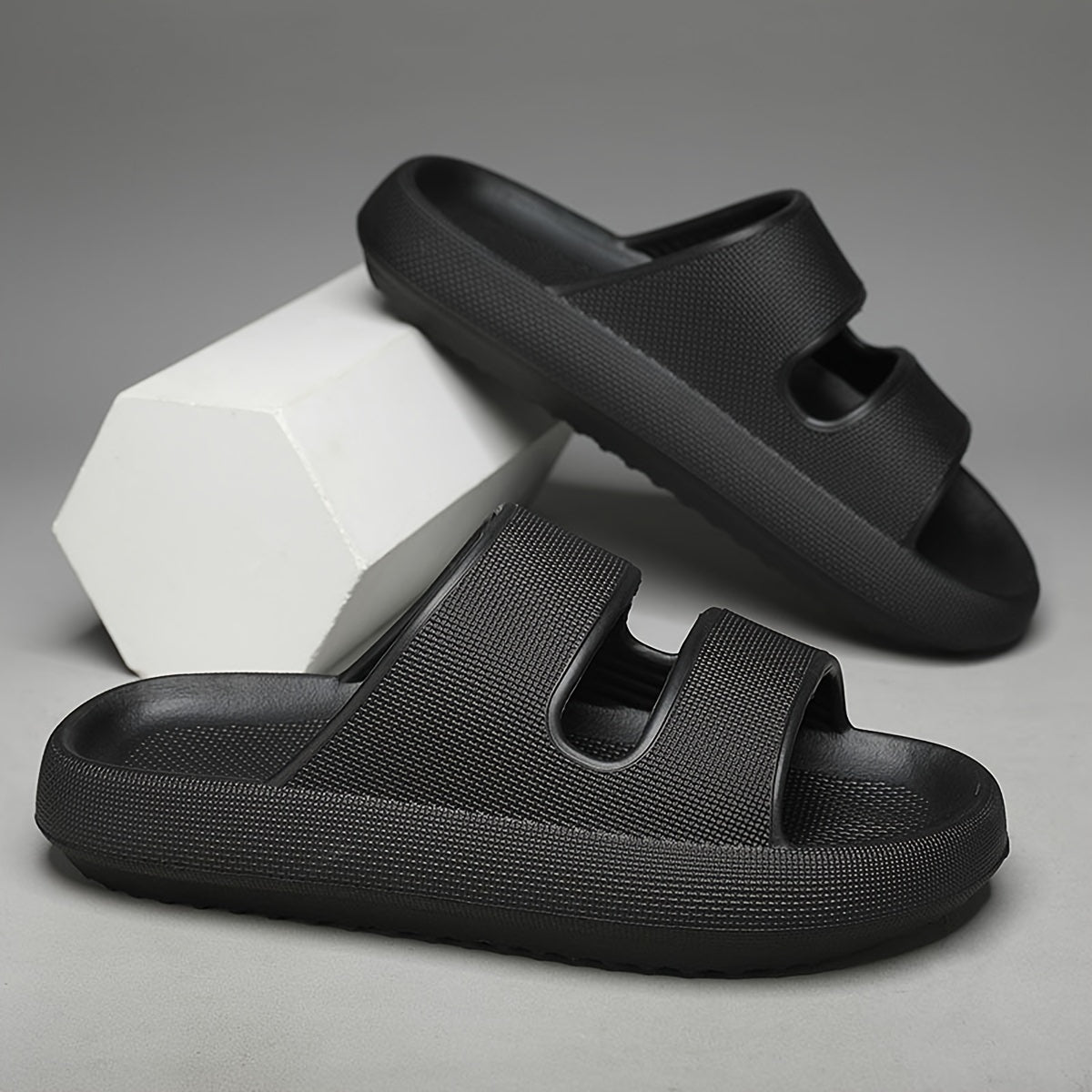 Orthopedische Zwarte Herenslippers - Max