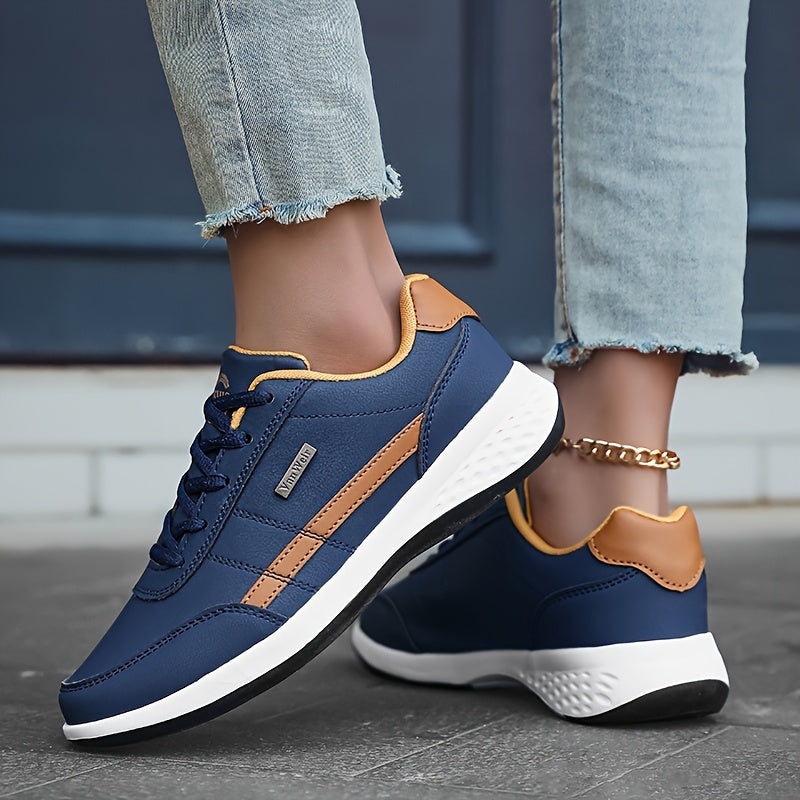 Orthopedische Blauw-Gouden Sneakers - Eva