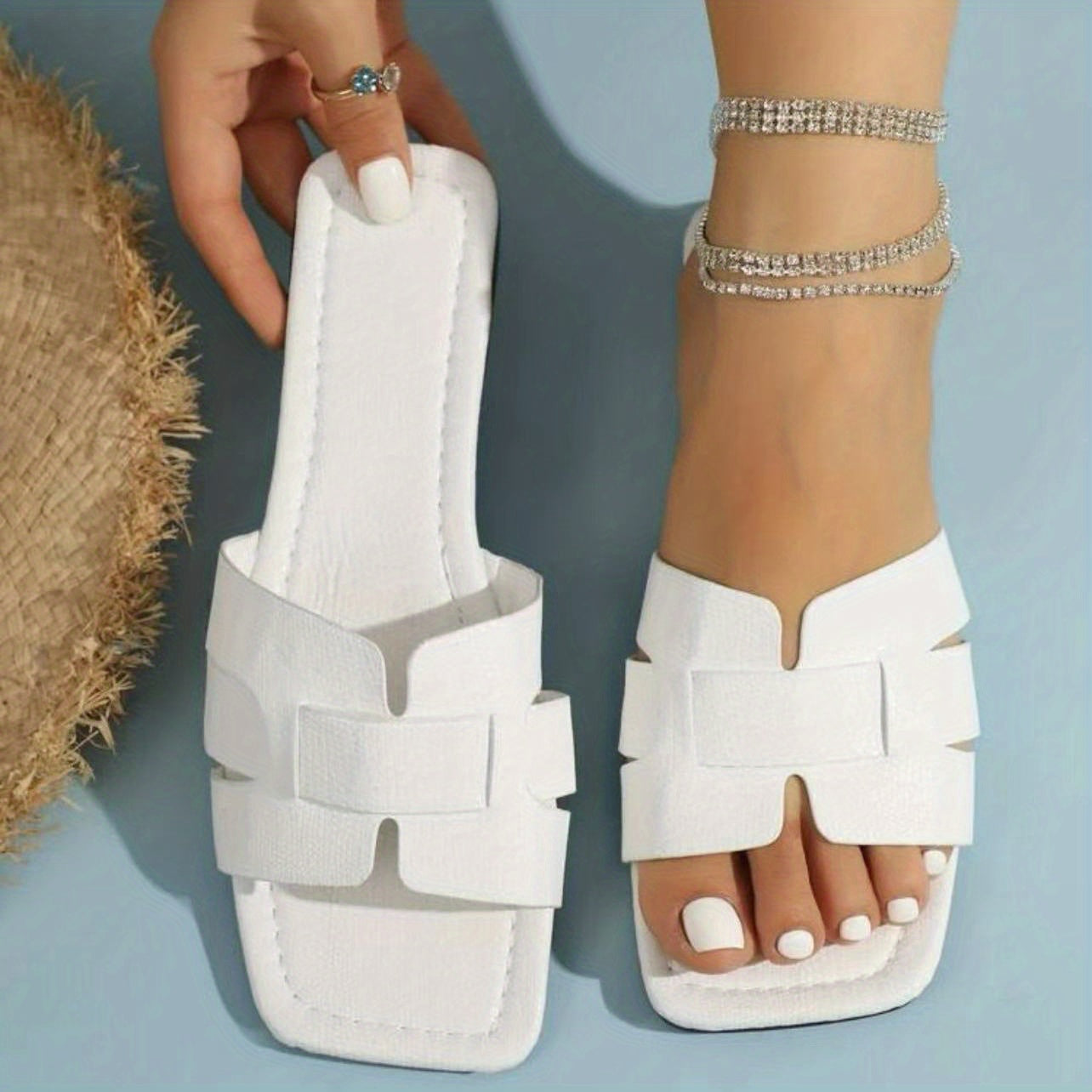 Orthopedische Witte Slippers - Emma