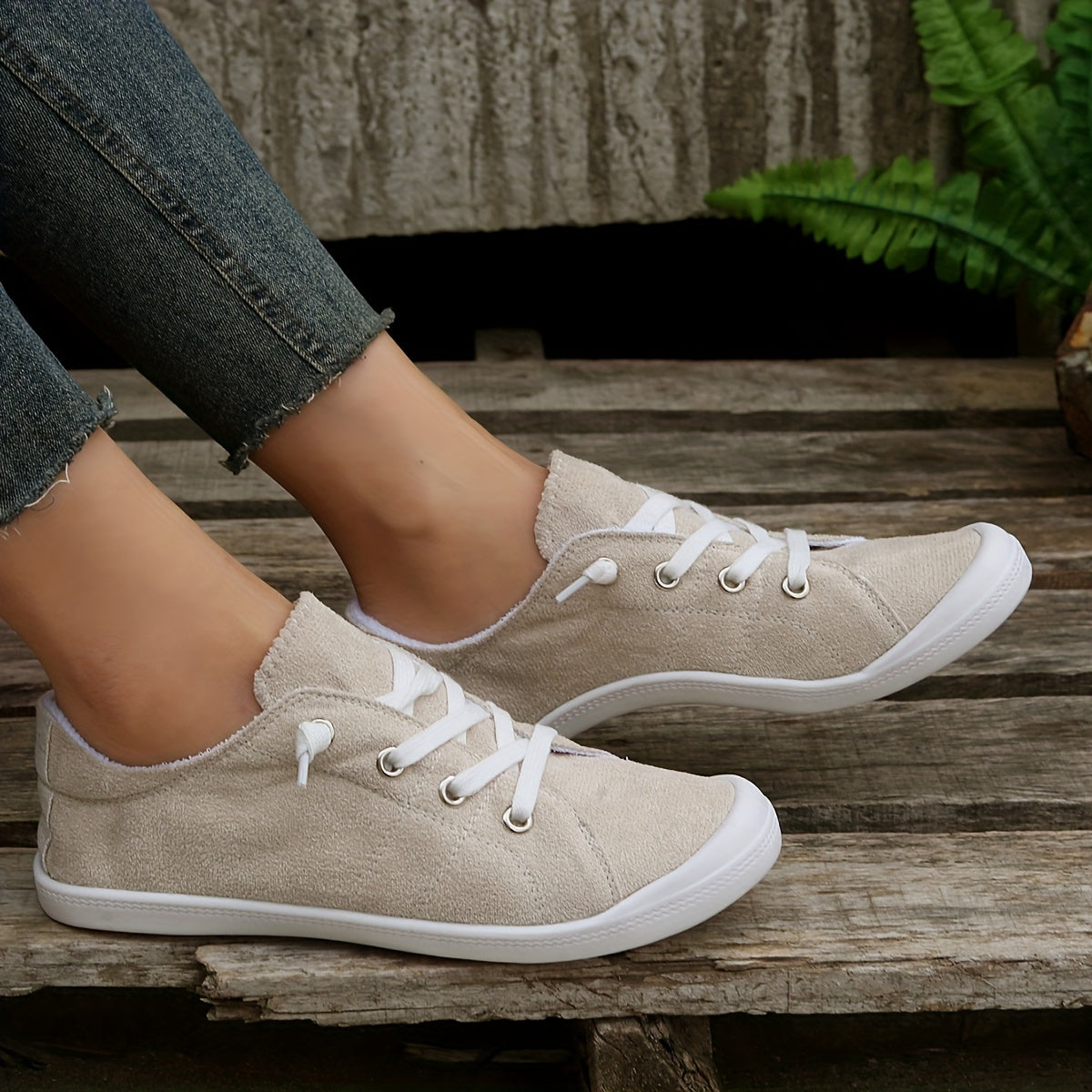 Orthopedische Beige Sneakers - Laura