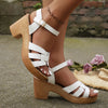 Orthopedische Zwart Wedge Sandalen - Claudia