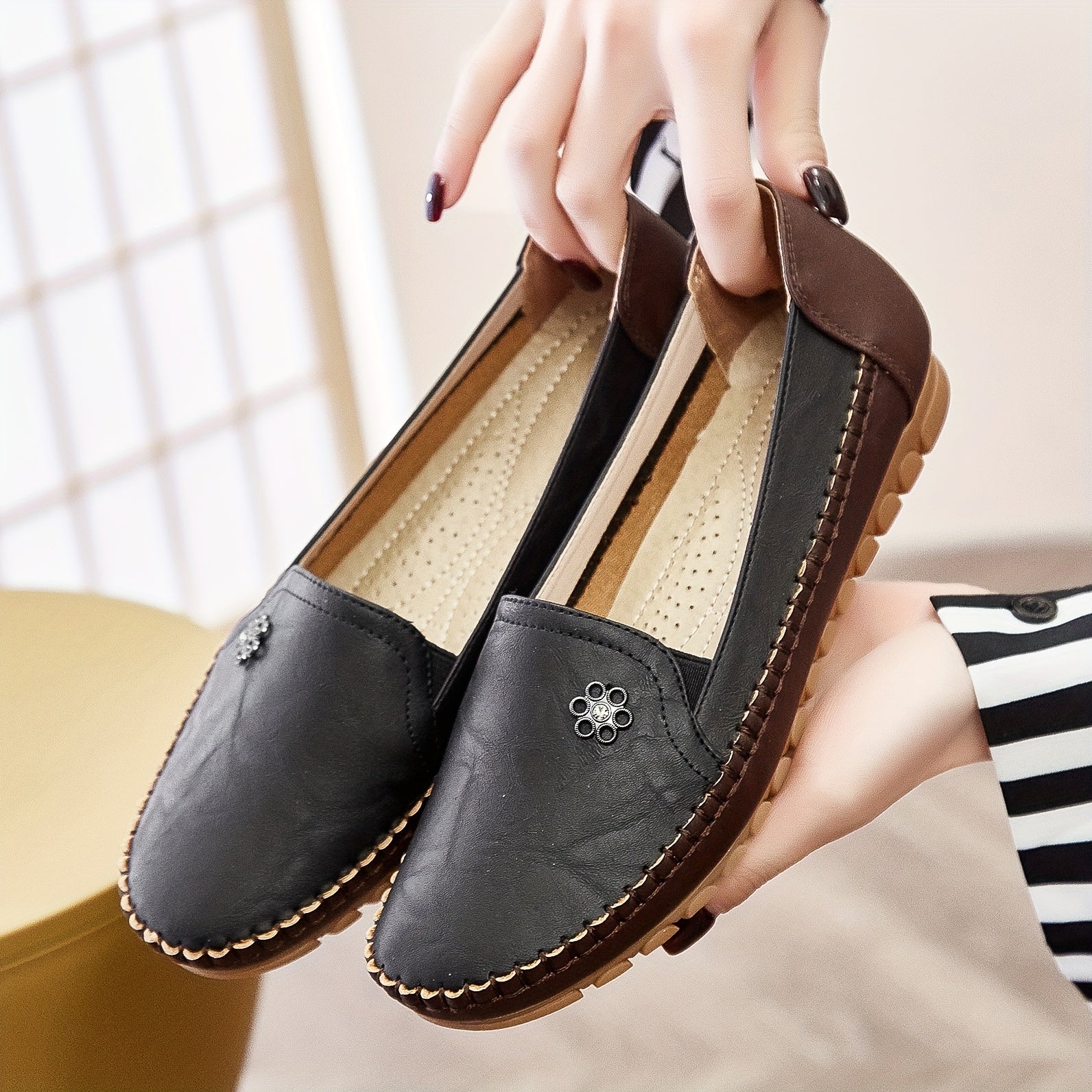 Orthopedische Zwarte Loafers - Anna