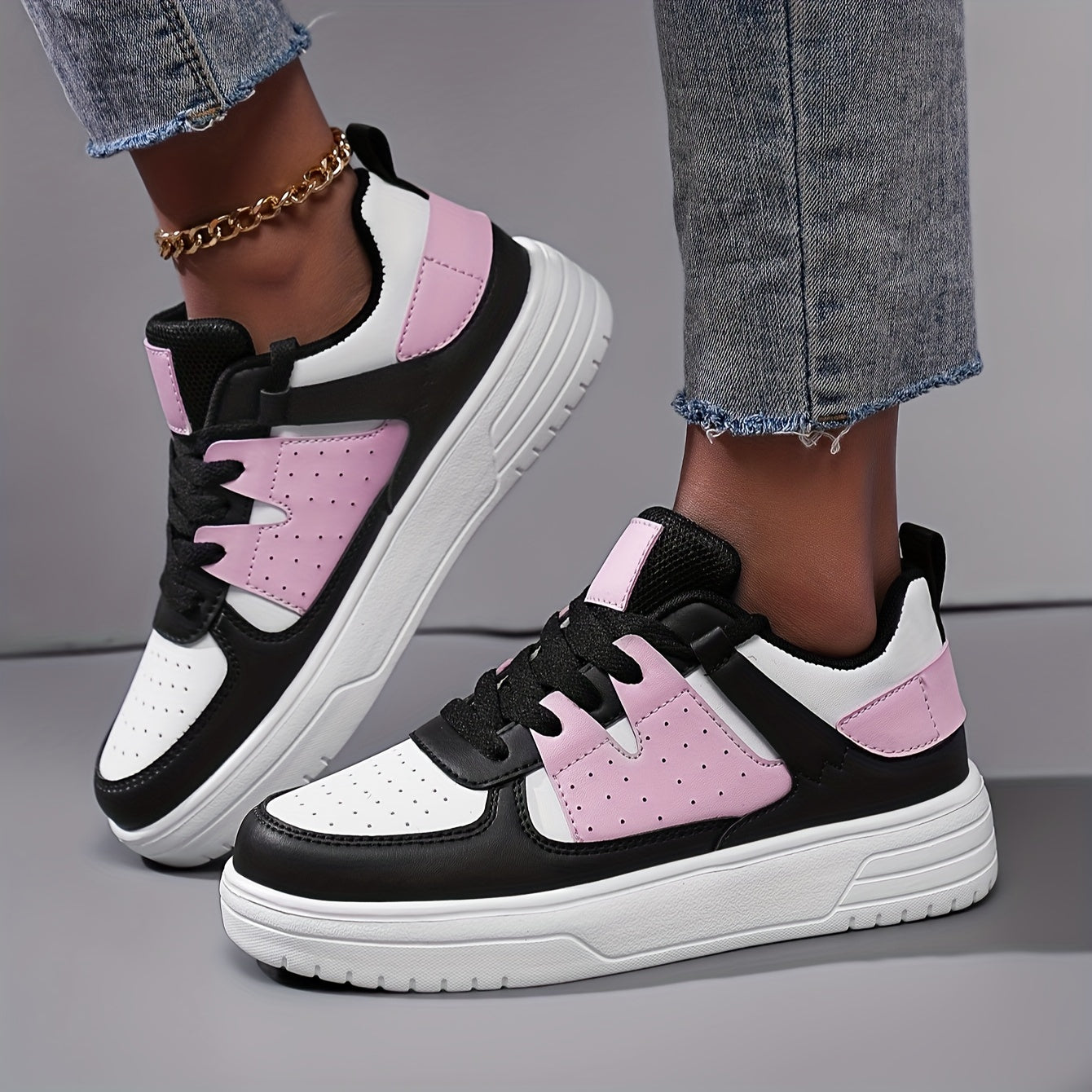 Orthopedische Sneakers Zwart-Roze - Lisa