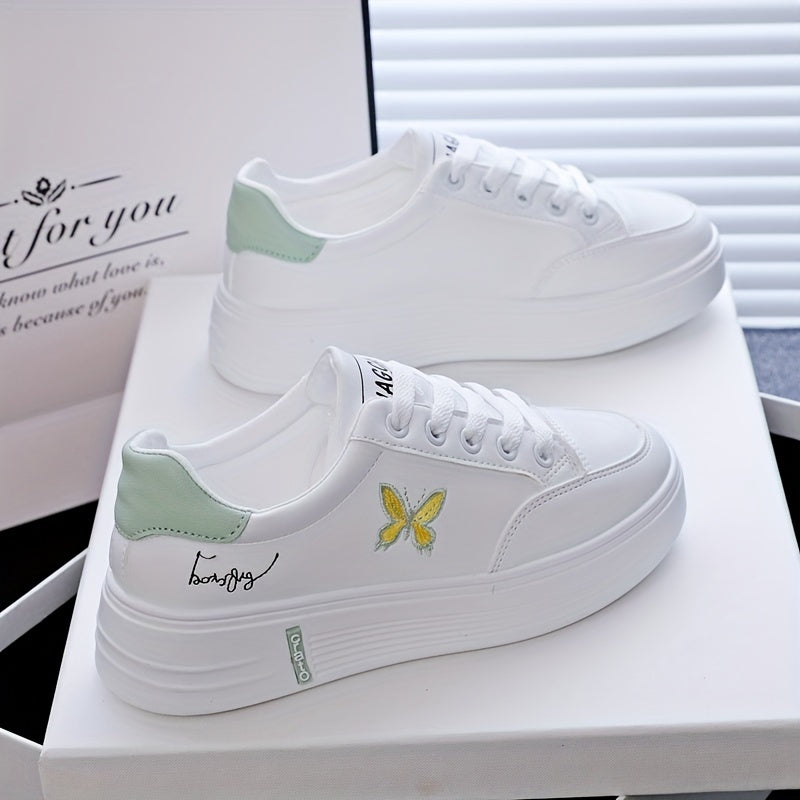 Orthopedische Witte Sneakers met Groen - Lisa