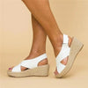 Lina - Orthopedische Taupe Sleehak Espadrilles