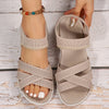 Orthopedische Zwarte Sandalen met Elastische Banden - Claudia