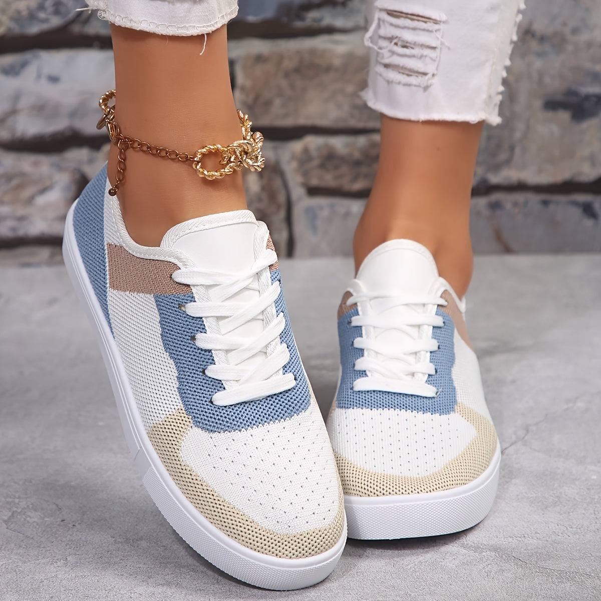 Orthopedische Blauw-Witte Sneakers - Lisa