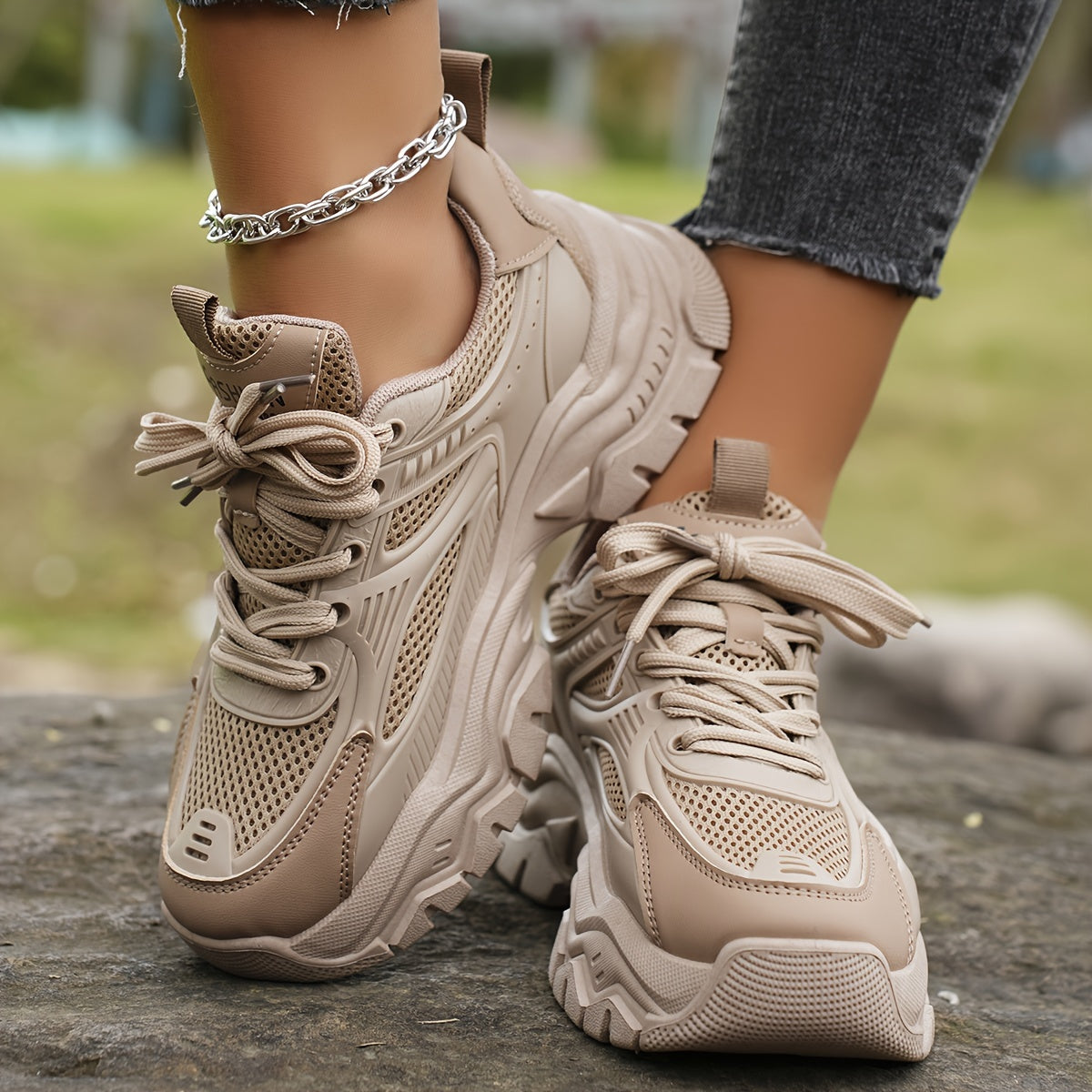 Orthopedische Beige Sneakers - Julia