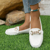 Orthopedische Witte Loafers met Ketting - Clara