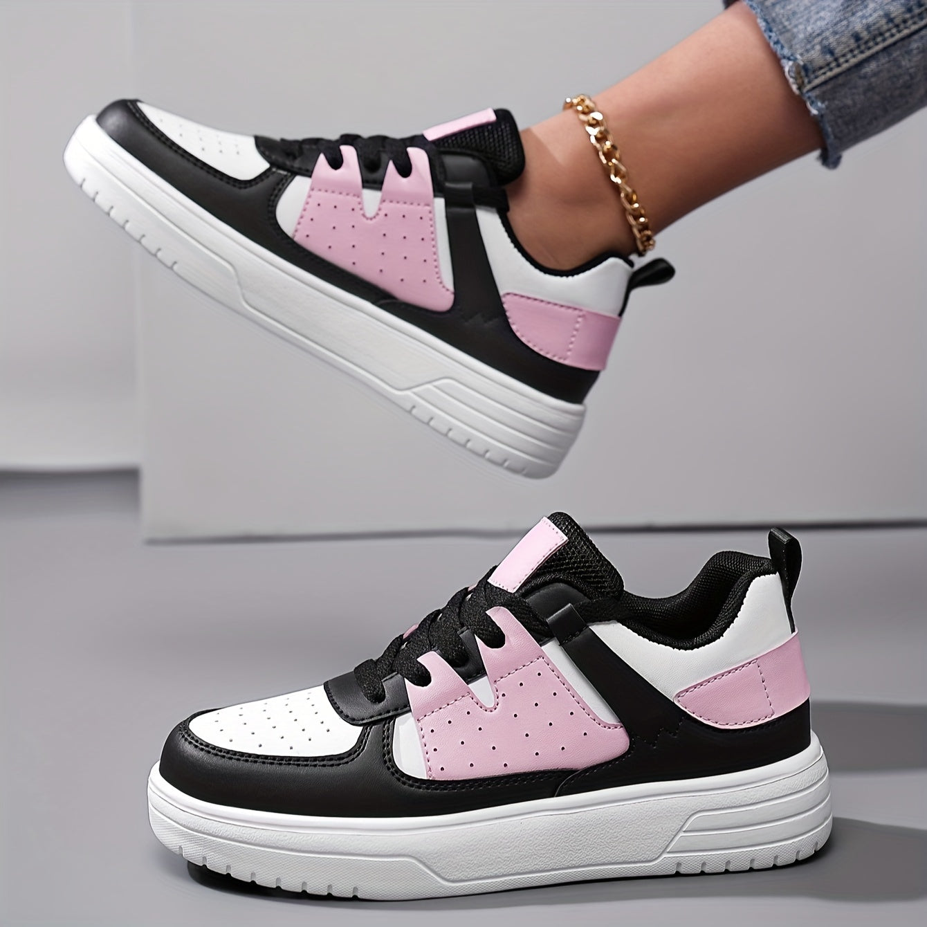 Orthopedische Sneakers Zwart-Roze - Lisa