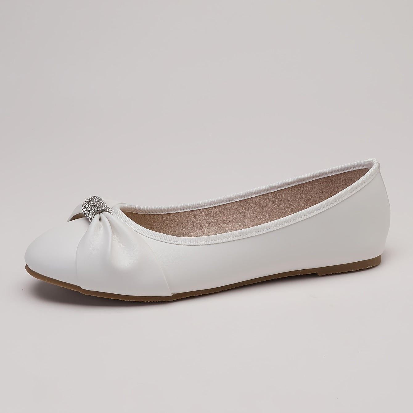 Orthopedische Witte Flats met Strik - Eva