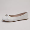 Orthopedische Witte Flats met Strik - Eva